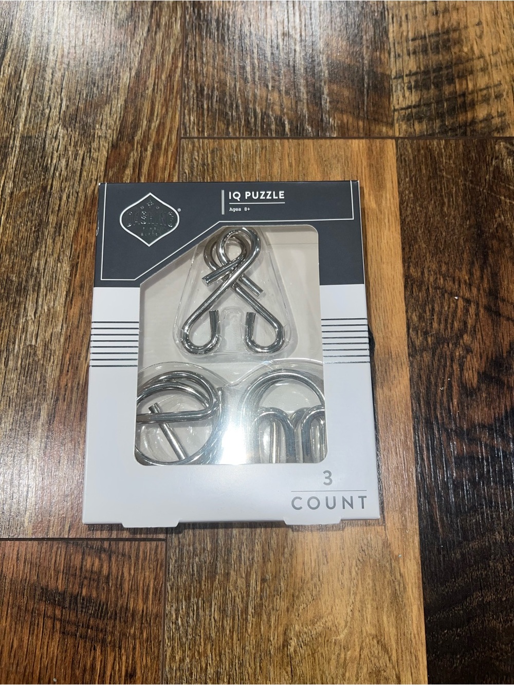 IQ Puzzle Metal Brain Teaser Set - Silver